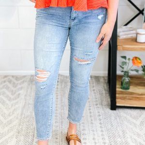 NWT Carly Light Wash Distressed Skinny Jean